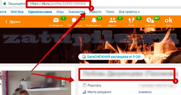 Как узнать ссылку на профиль в одноклассниках