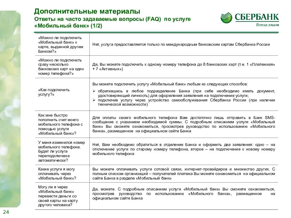 Как подключить мобильный банк сбербанка через телефон самостоятельно