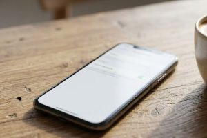 Смартфон с настройками приватности в социальной сети