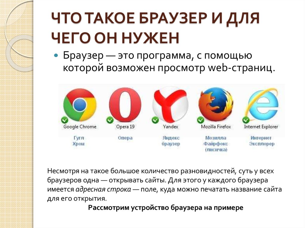Браузеры список картинки