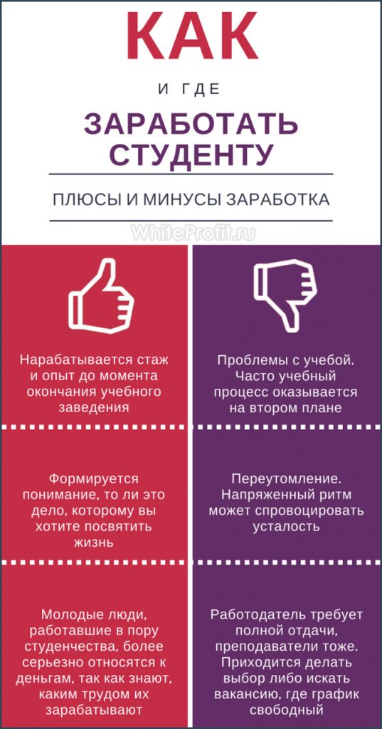 Заработок для студентов: характерные особенности, способы без вложений, очнику