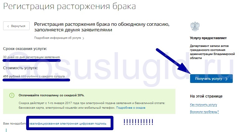 Как подать заявление на развод через госуслуги: порядок подачи заявления