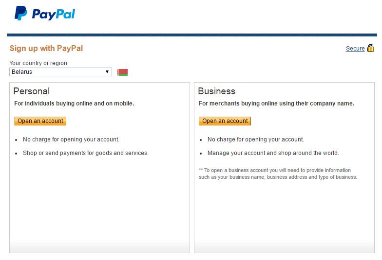 Как создать аккаунт в paypal