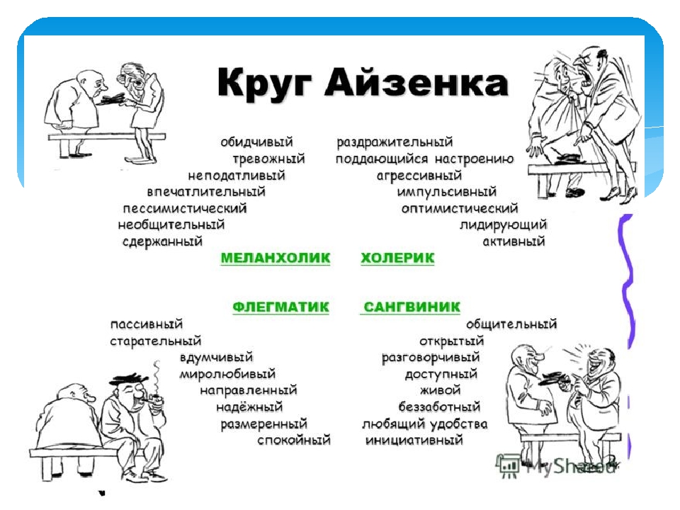 Картинка с темпераментами